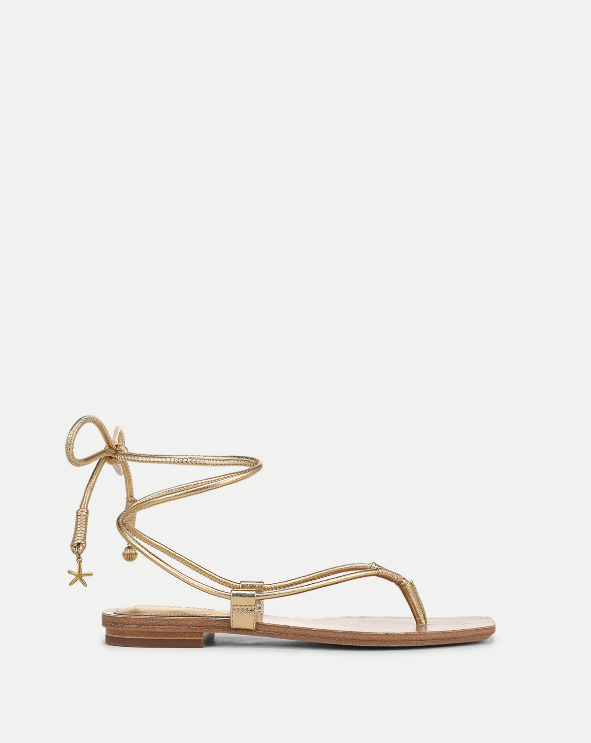 Veronica Beard Rosetta Wrap Sandal Pale Gold