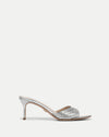 Veronica Beard Tia Raffia Sandal - Silver