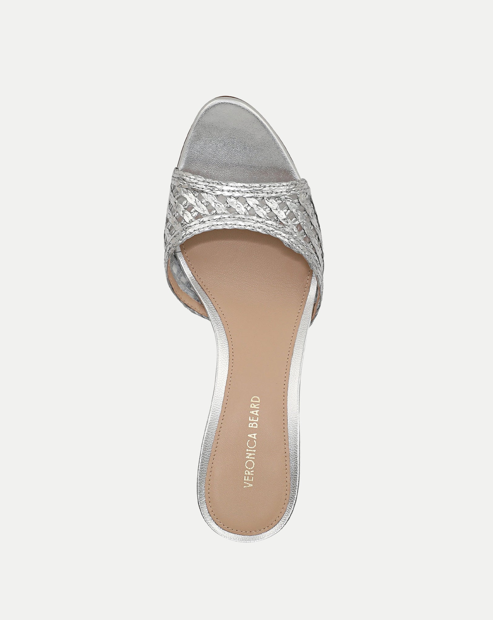 Tia Raffia Sandal in Silver | Veronica Beard