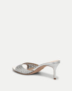 Veronica Beard Tia Raffia Sandal - Silver