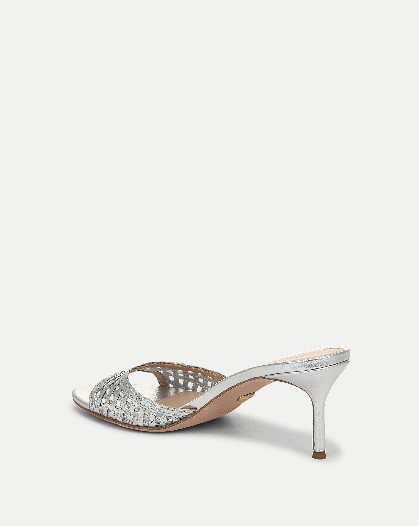 Veronica Beard Tia Raffia Sandal - Silver