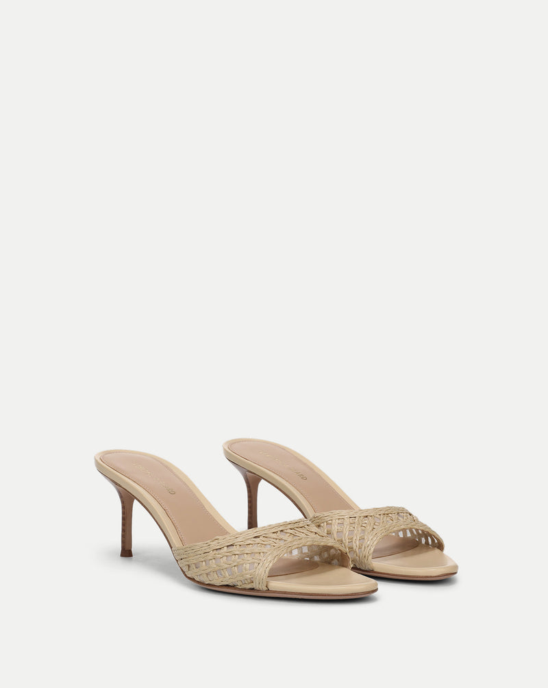 Veronica Beard Tia Raffia Sandal - Natural