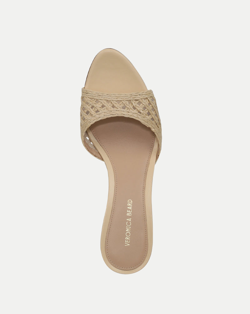 Veronica Beard Tia Raffia Sandal - Natural