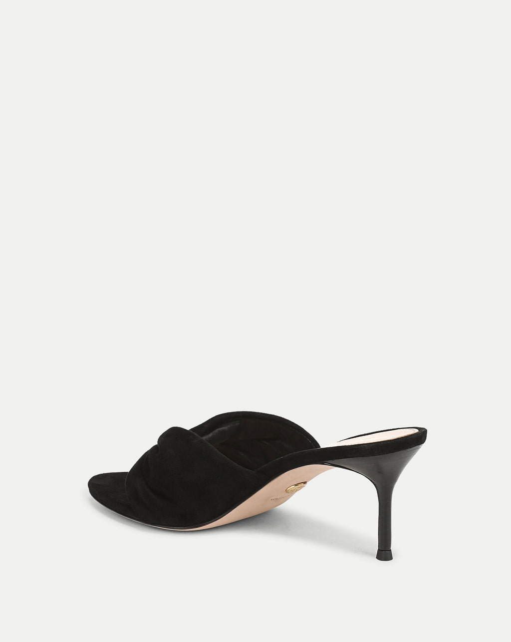 Veronica Beard Tullia Suede Mid-Heel Sandal - Black