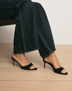 Veronica Beard Tia Suede Sandal - Black