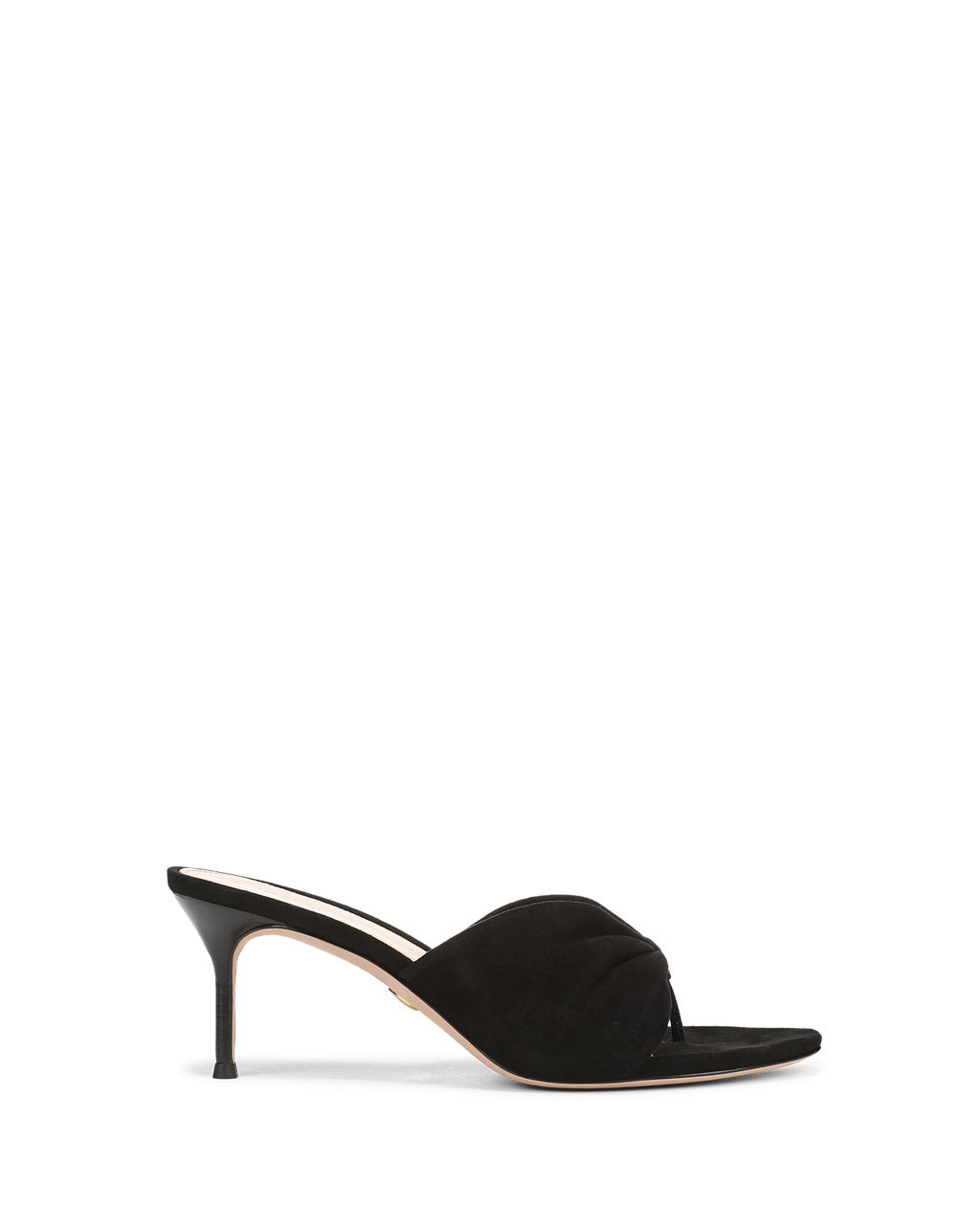 Veronica Beard Tullia Suede Mid-Heel Sandal - Black