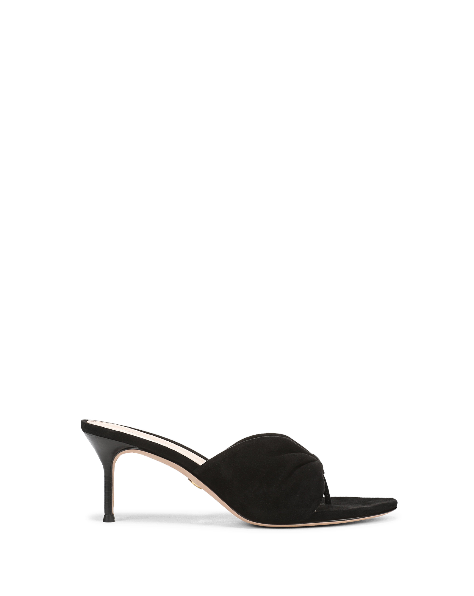 Veronica Beard Tullia Suede Mid-Heel Sandal - Black