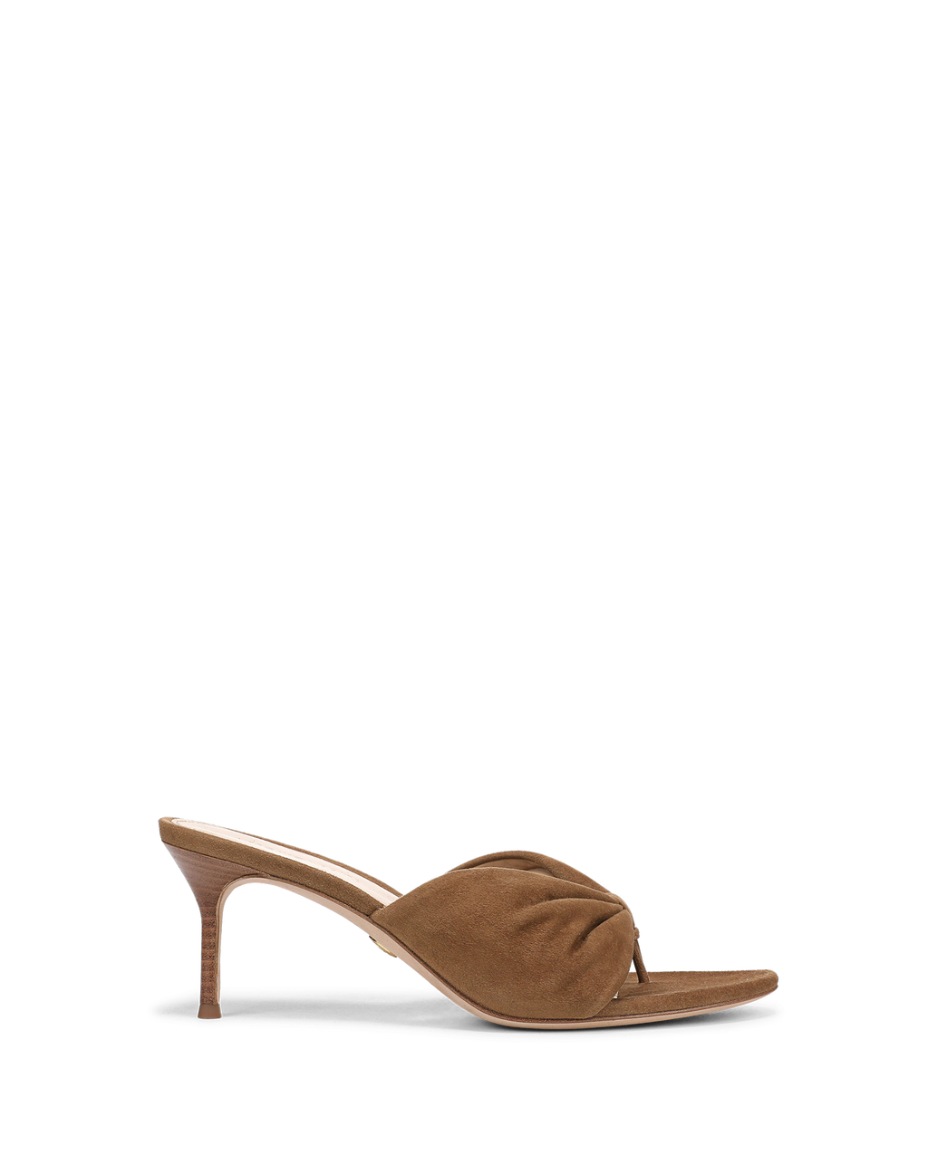 Veronica Beard Tullia Suede Mid-Heel Sandal - Chestnut