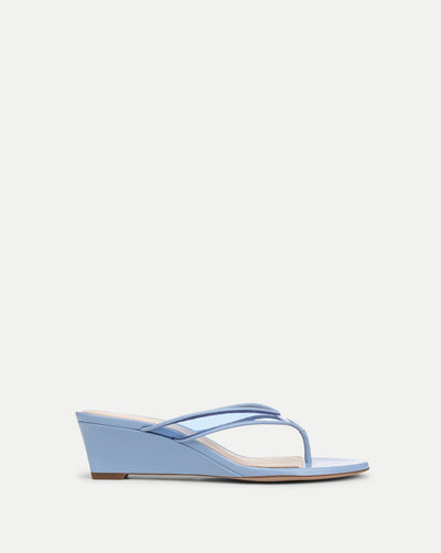 Veronica Beard Clea Jelly Wedge Sandal - Blue Jay