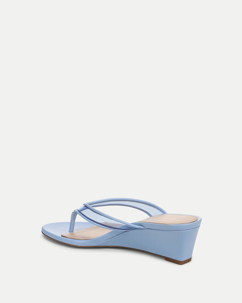 Veronica Beard Clea Jelly Wedge Sandal - Blue Jay