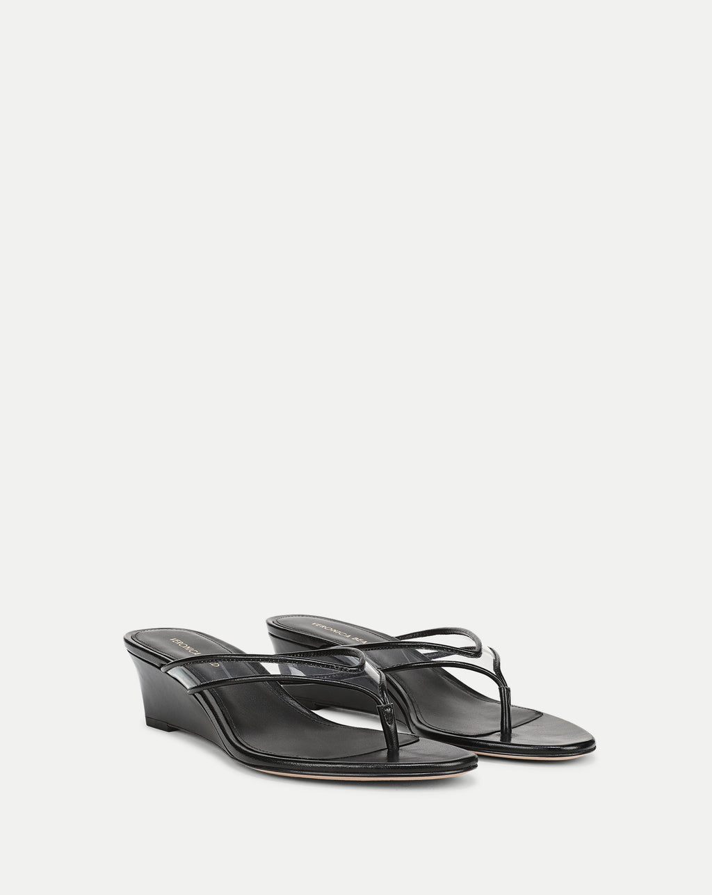 Veronica Beard Clea Jelly Wedge Sandal - Clear/Black