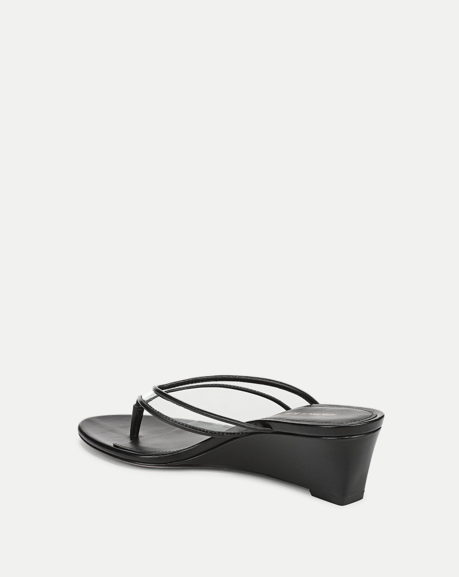 Veronica Beard Clea Jelly Wedge Sandal - Clear/Black