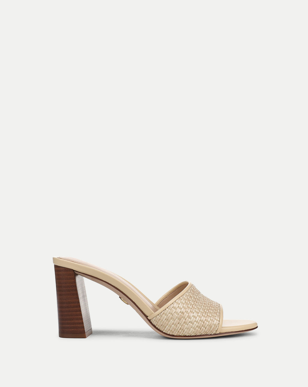 Veronica Beard Galessa Raffia Mid-Heel Sandal - Natural