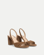 Veronica Beard Tullia Suede Slingback Sandal - Chestnut