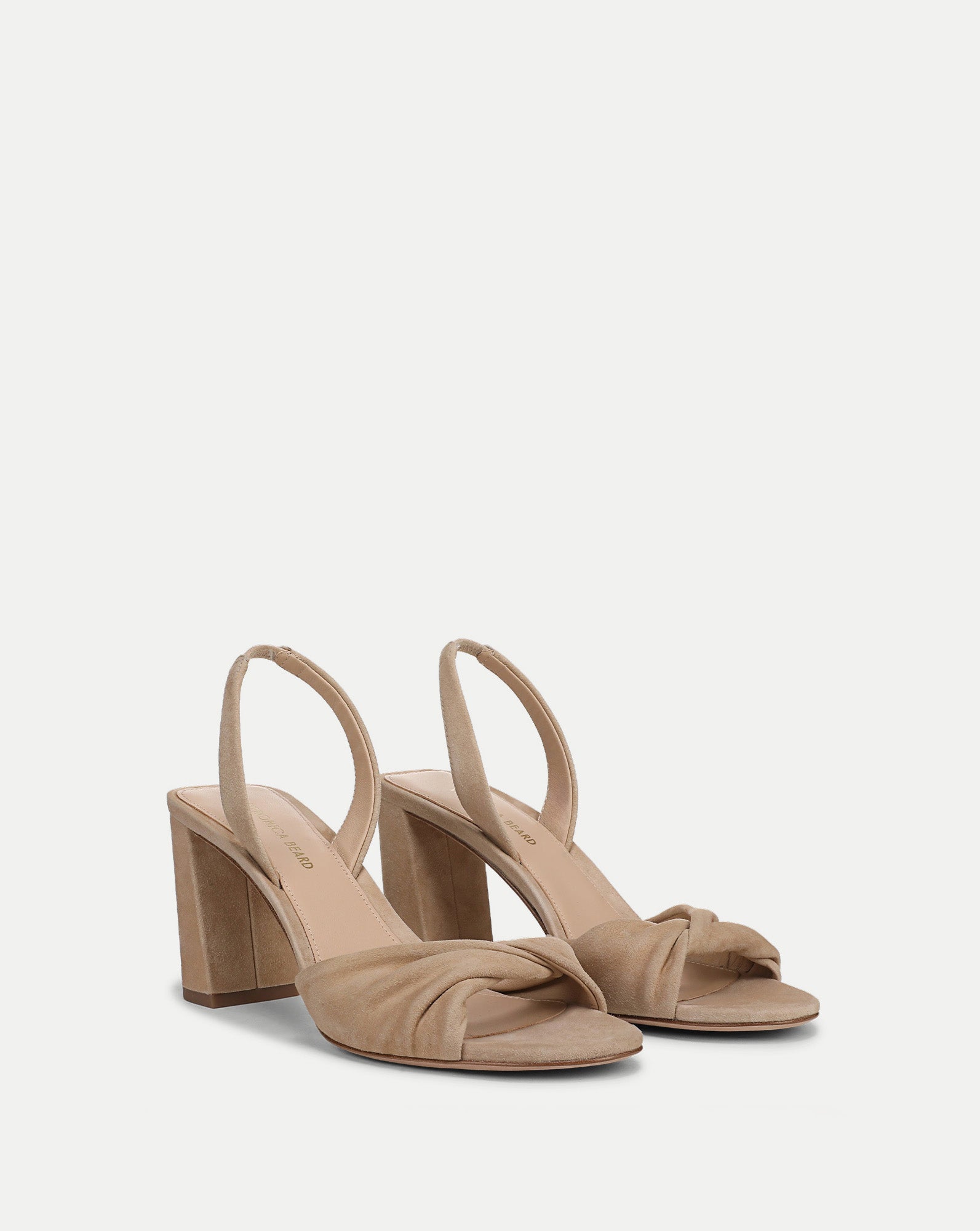 Tullia Suede Slingback Sandal in Sand | Veronica Beard