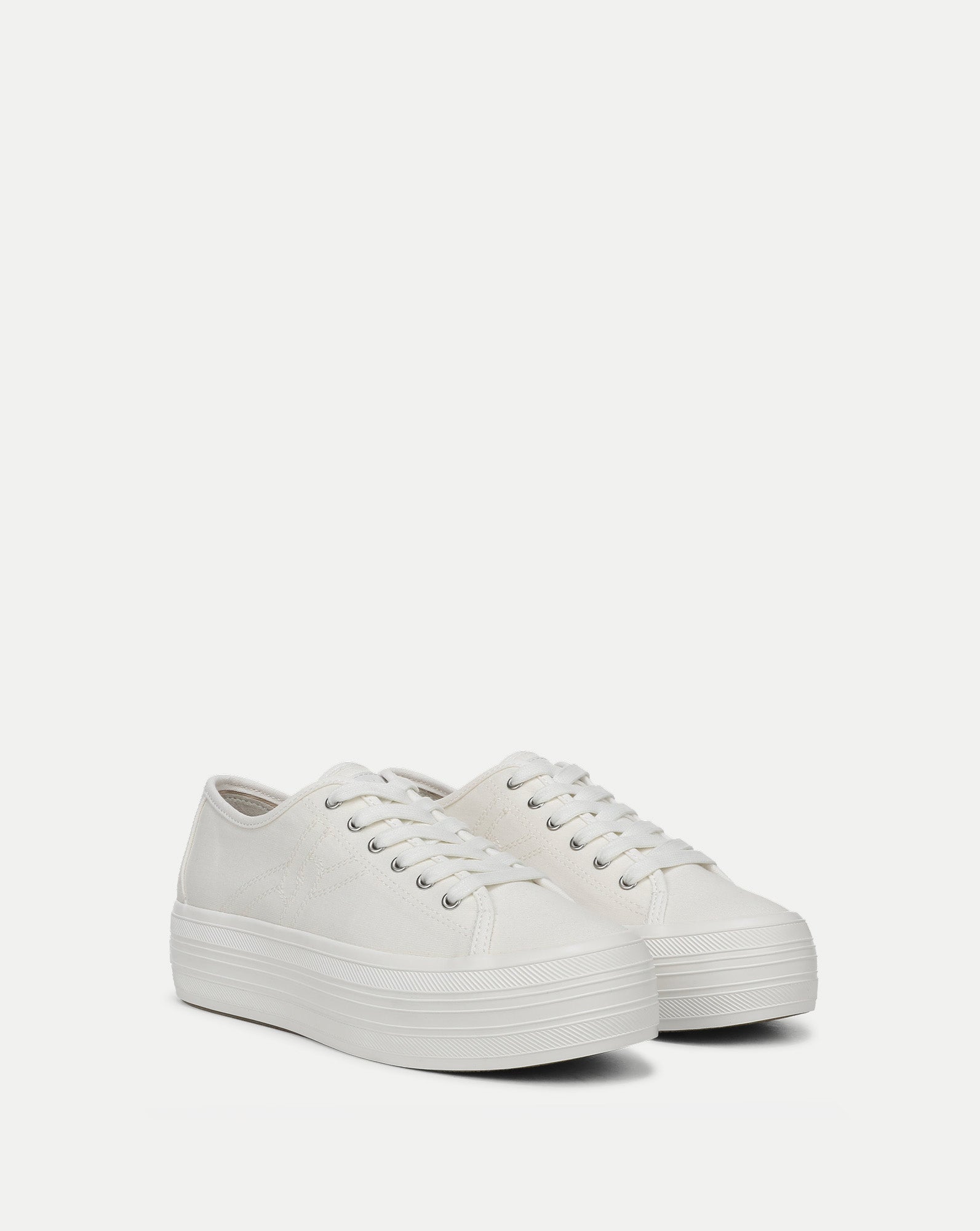 Truett Platform Sneaker in White Coconut | Veronica Beard