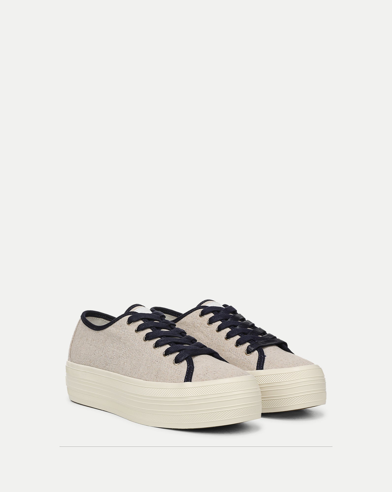 Veronica Beard Truett Platform Sneaker - Sand/Navy