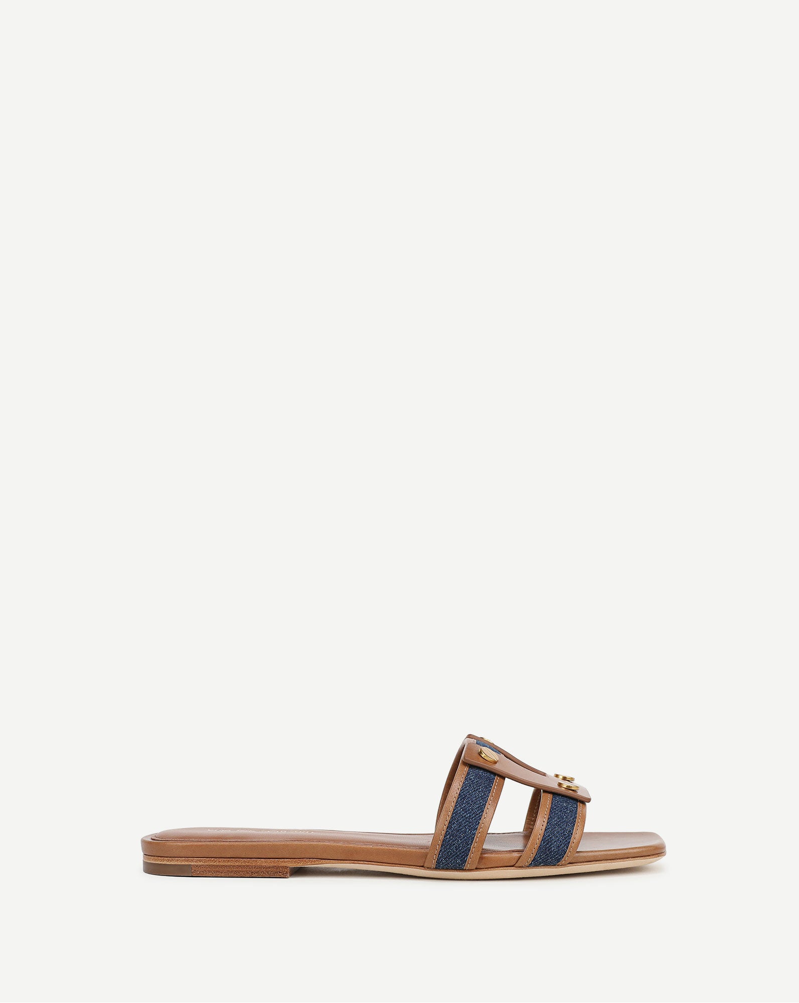 Veronica Beard Via Slide Sandal - Honey/Navy