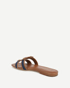 Veronica Beard Via Slide Sandal - Honey/Navy