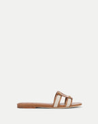Veronica Beard Via Slide Sandal - Honey/Natural