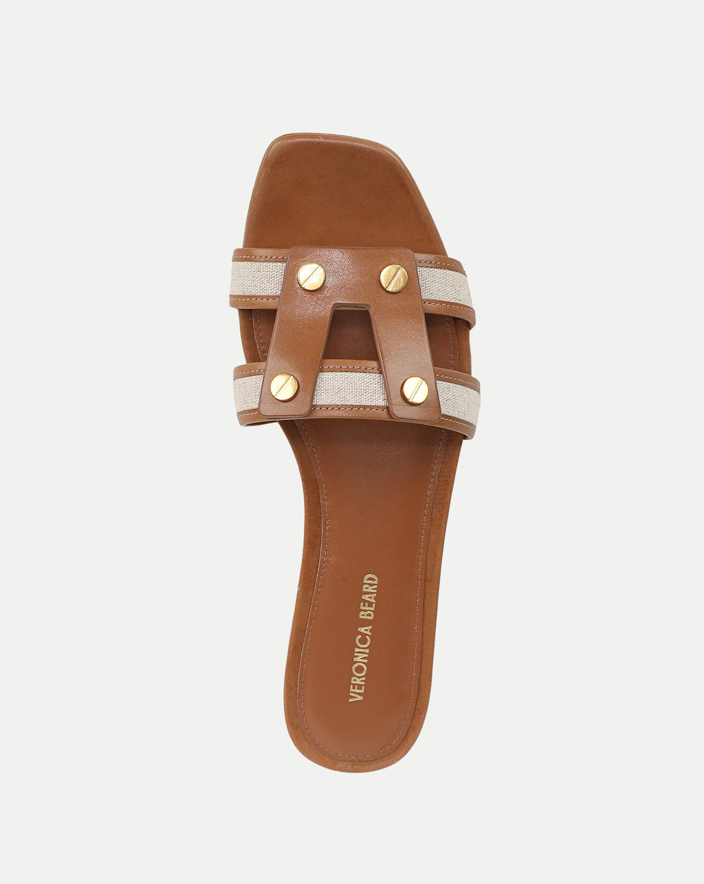 Veronica Beard Via Slide Sandal - Honey/Natural