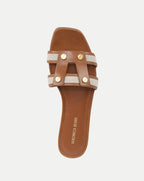 Veronica Beard Via Slide Sandal - Honey/Natural