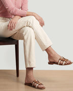 Veronica Beard Via Slide Sandal - Natural/Honey