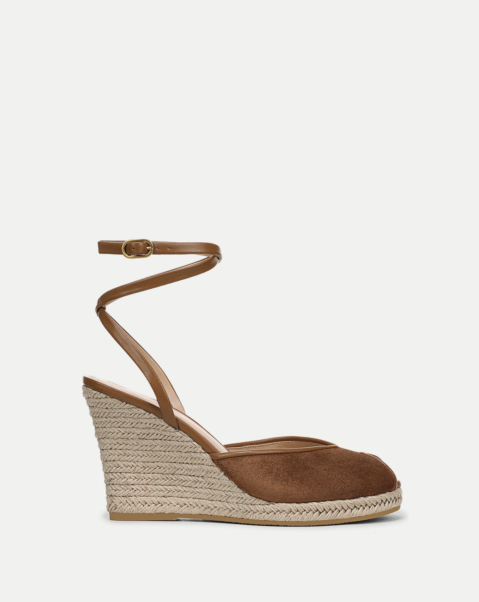 Pasina Suede Espadrille in Chestnut | Veronica Beard