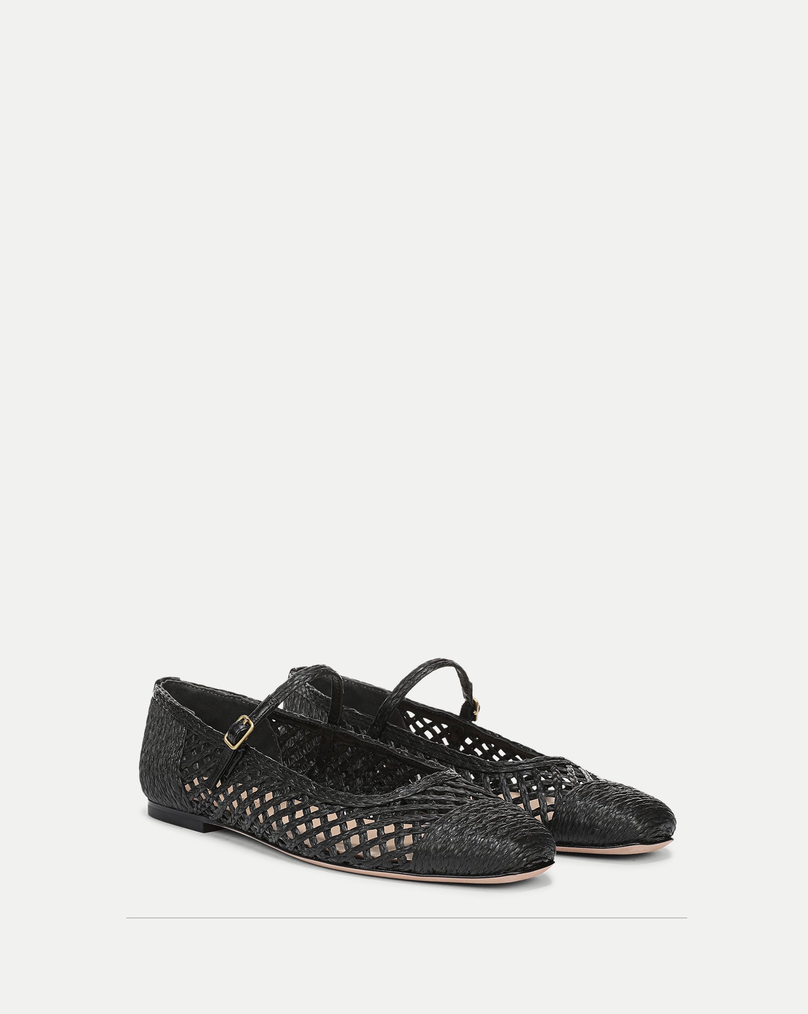 Veronica Beard Ellie Raffia Flat - Black