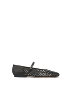 Veronica Beard Ellie Raffia Flat - Black