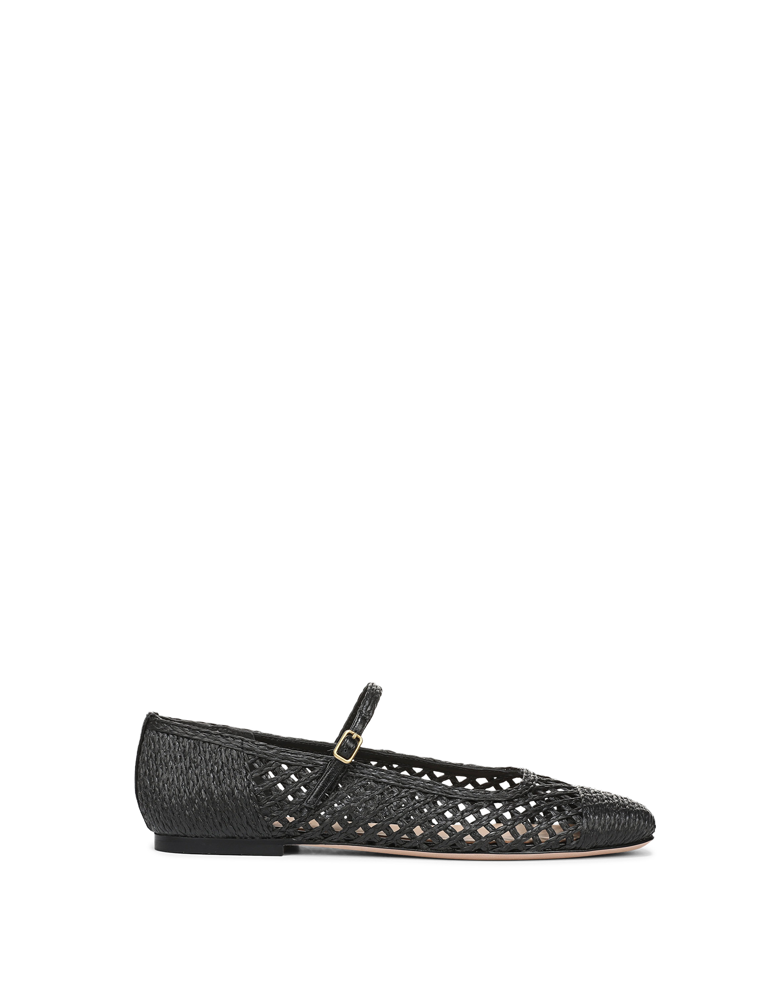 Veronica Beard Ellie Raffia Flat - Black