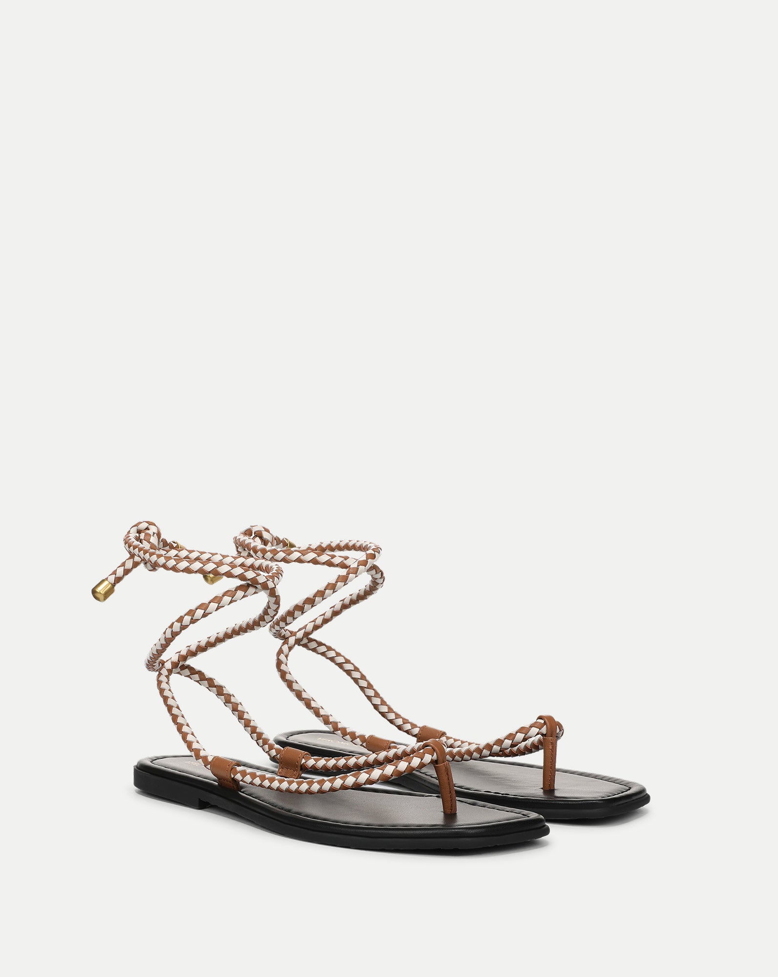 Veronica Beard Carmina Wrap Sandal - Hazelwood/Ecru