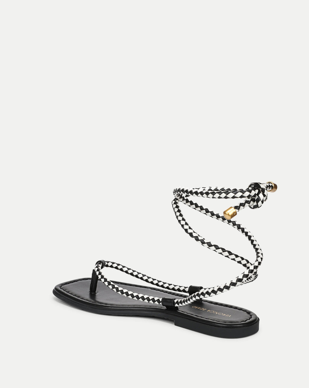 Veronica Beard Carmina Wrap Sandal - Black/Coconut
