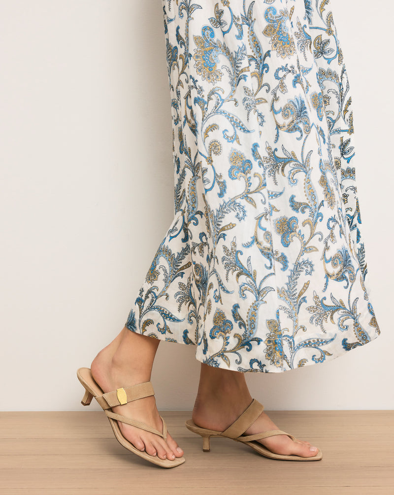 Veronica Beard Salva Dash Kitten-Heel Sandal - Sand