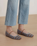 Veronica Beard Ellie Crochet Flat - Blue/Hazelwood