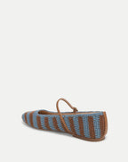 Veronica Beard Ellie Crochet Flat - Blue/Hazelwood