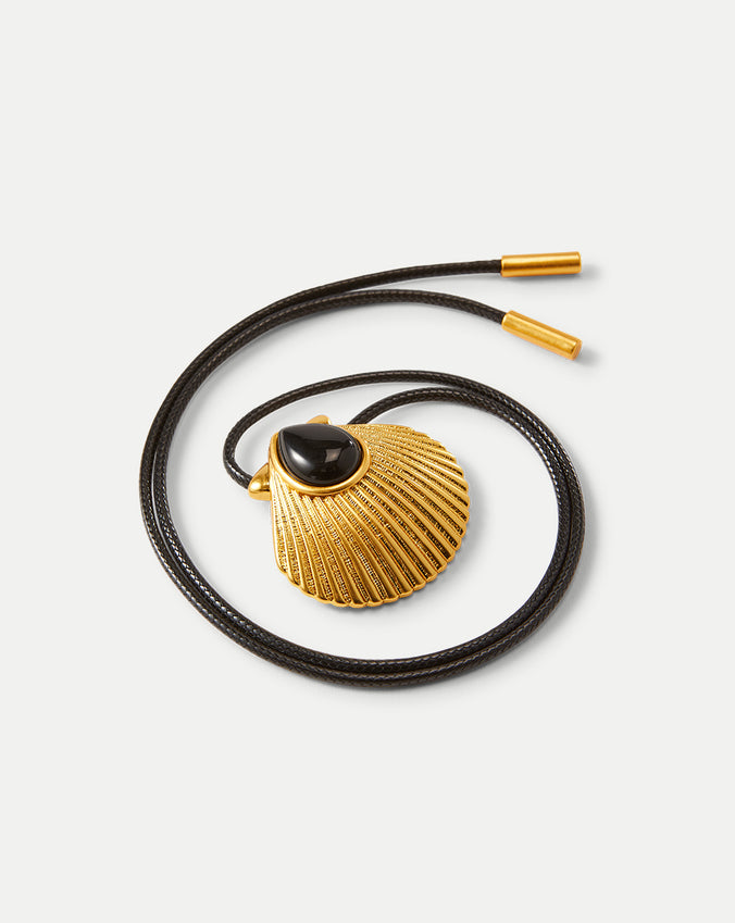 Shell Cord Necklace in Gold | Veronica Beard