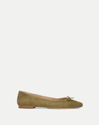 Veronica Beard Cailey Suede Flat - Fennel Green