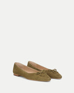 Veronica Beard Cailey Suede Flat - Fennel Green