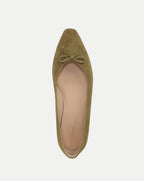 Veronica Beard Cailey Suede Flat - Fennel Green