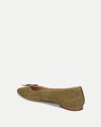 Veronica Beard Cailey Suede Flat - Fennel Green