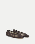 Veronica Beard Brown woven leather ballet flats.