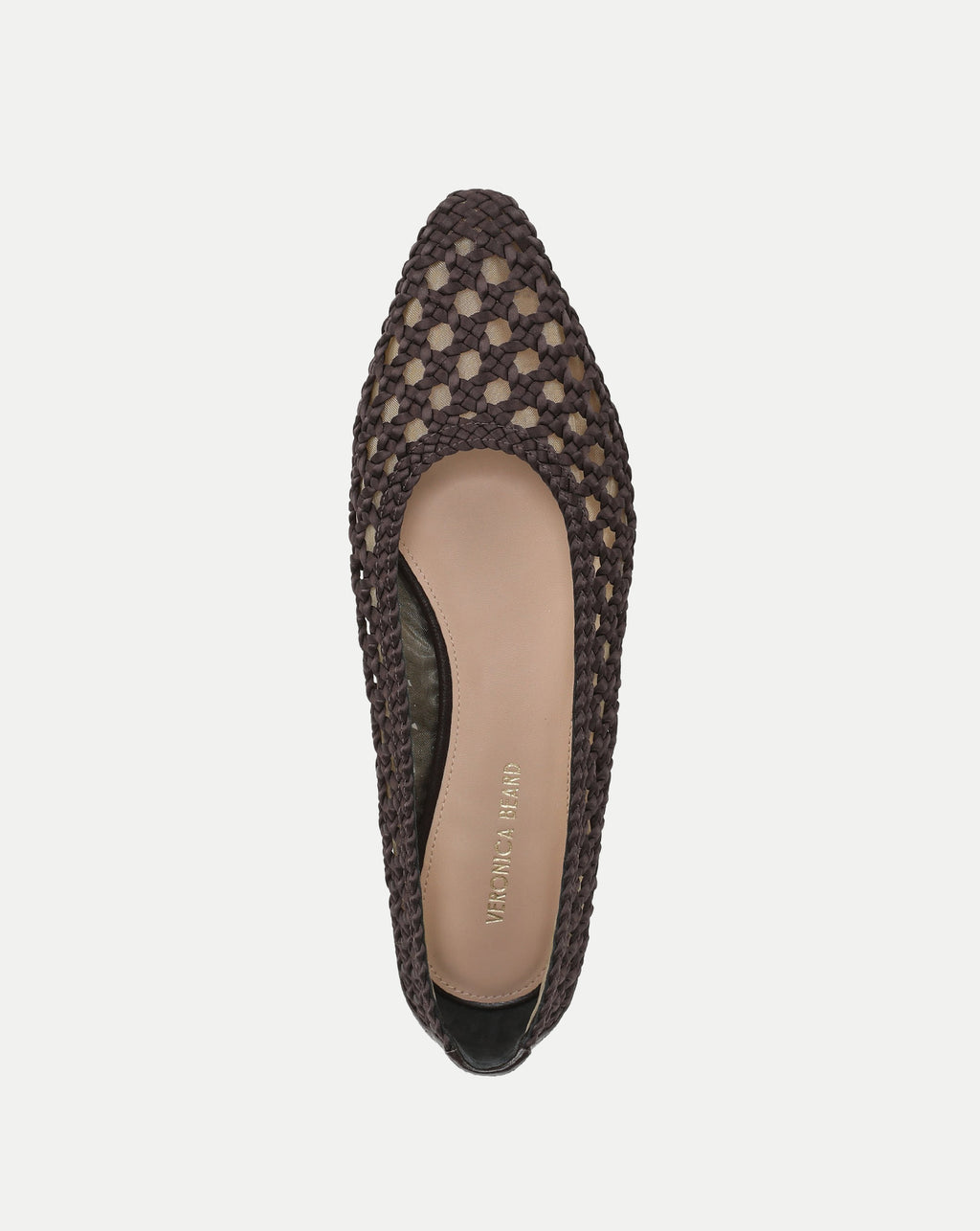 Veronica Beard Cienna Woven Satin Flat - Espresso