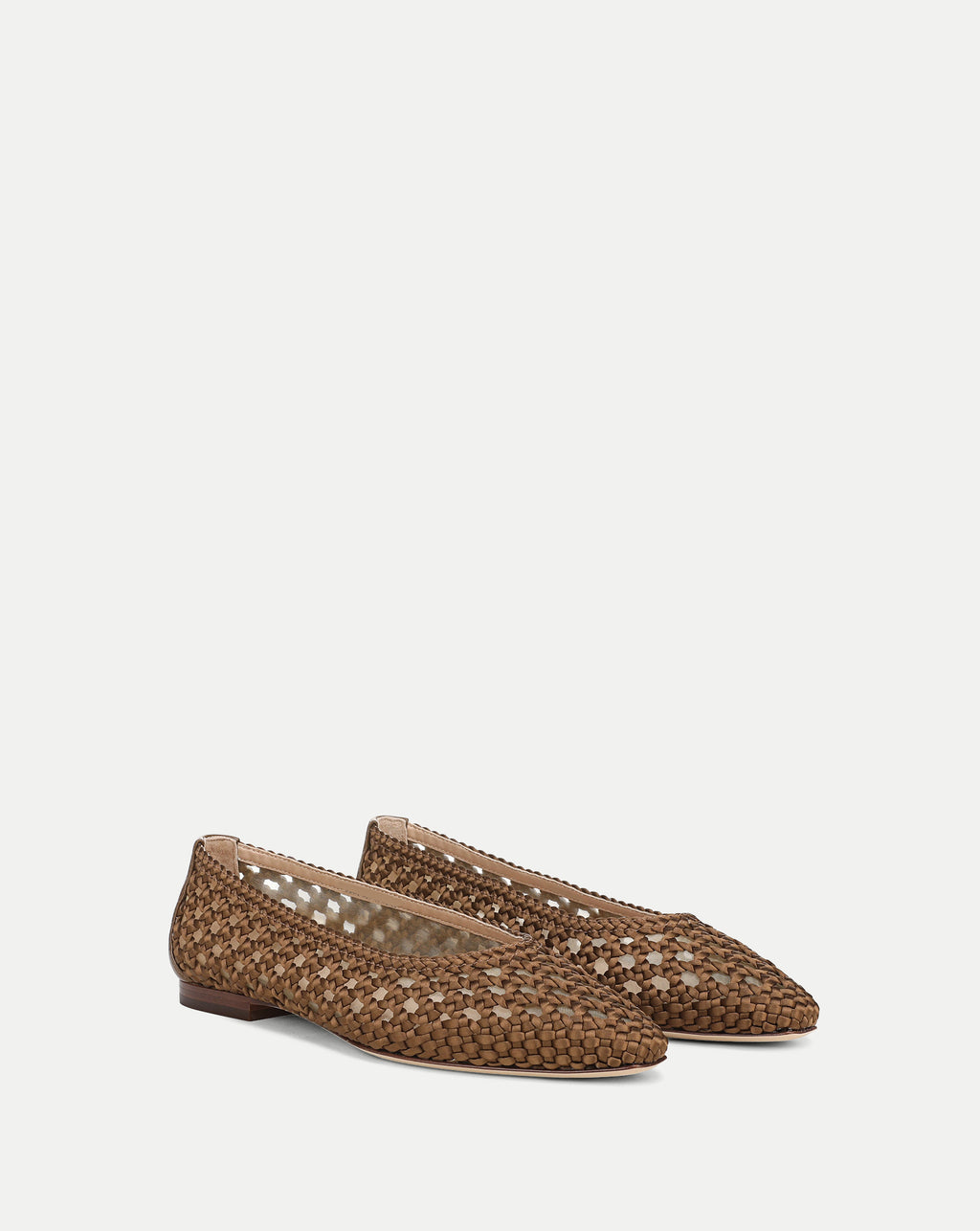 Veronica Beard Cienna Woven Satin Flat - Chestnut
