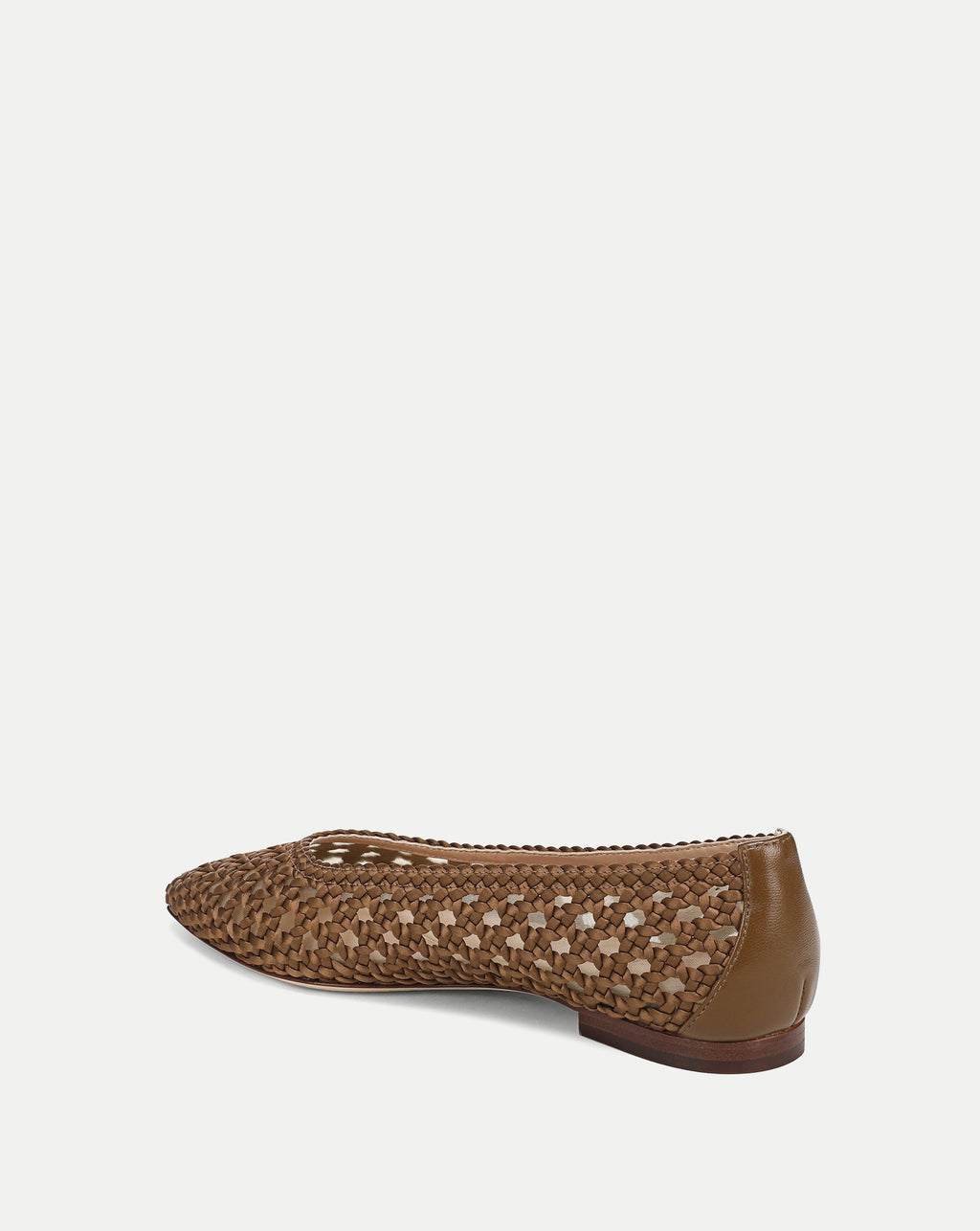 Veronica Beard Cienna Woven Satin Flat - Chestnut