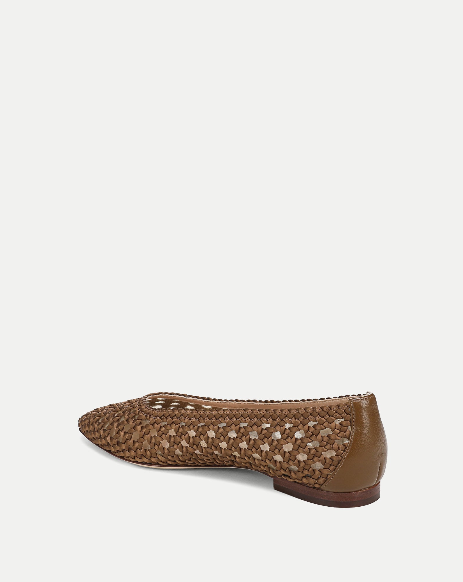 Veronica Beard Cienna Woven Satin Flat - Chestnut