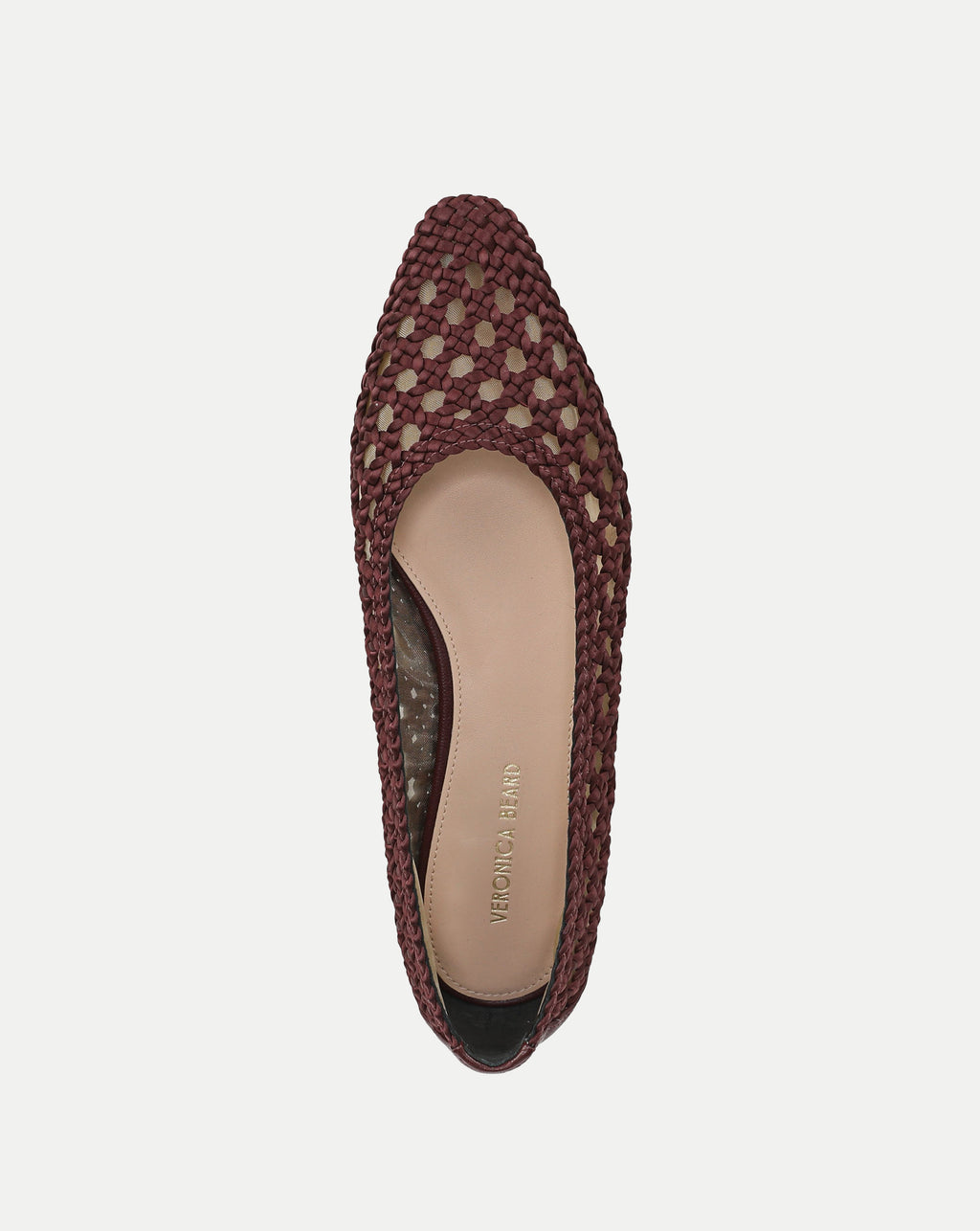 Veronica Beard Cienna Woven Satin Flat - Pinot Noir