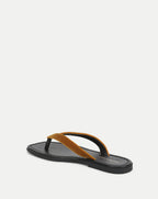Veronica Beard Clea Velvet Flip-Flop Sandal - Mustard Yellow