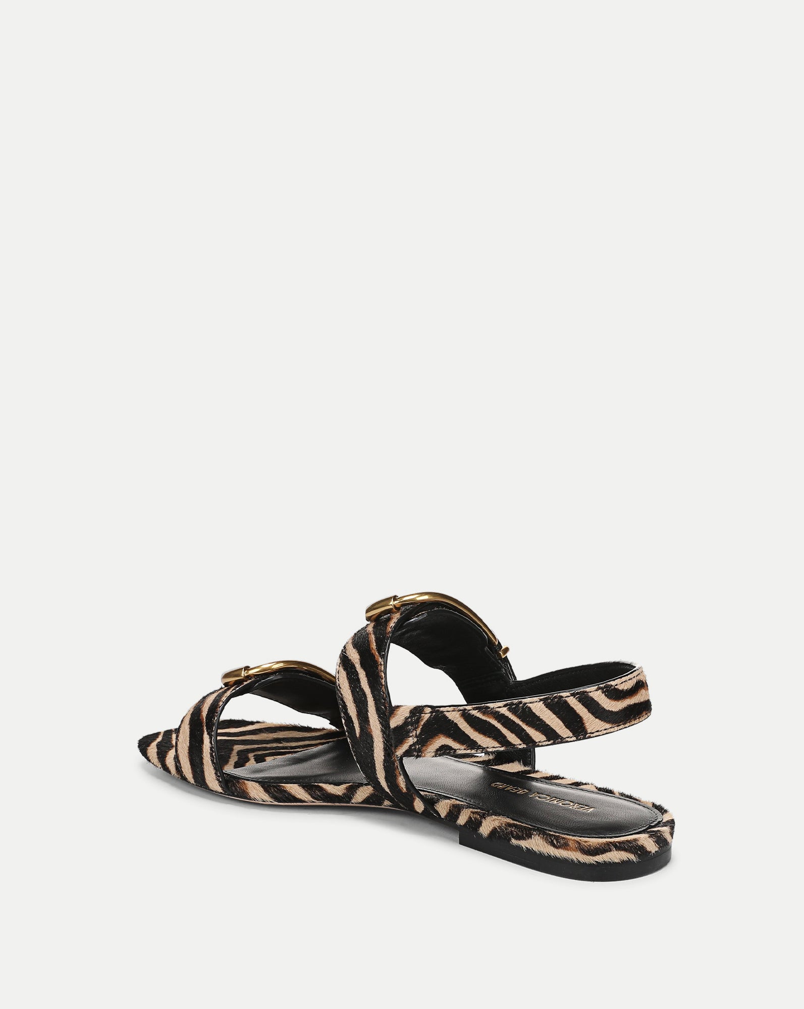 Maglio Calf Hair Sandal in Zebra Print Ziger | Veronica Beard