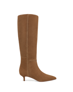 Lisa Whipstitch Kitten-Heel Boot